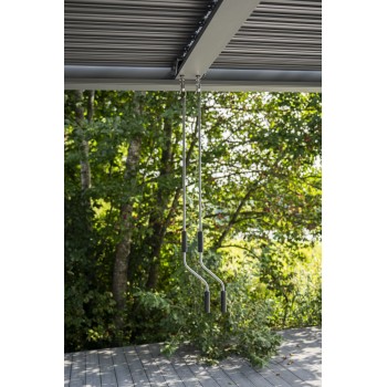 Pergola tarasowa, szara aluminiowa z otwieranym dachem - Kea I 3x3m GRINDI IN THE GARDEN - 6