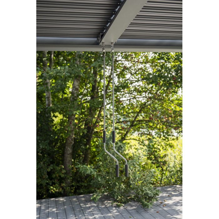 Pergola tarasowa, szara aluminiowa z otwieranym dachem - Kea I 3x3m GRINDI IN THE GARDEN - 6