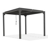 Pergola tarasowa, szara aluminiowa z otwieranym dachem - Kea I 3x3m Grindi - 1