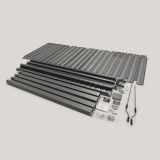 Pergola tarasowa, szara aluminiowa z otwieranym dachem - Kea I 3x3m Grindi - 6