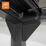 Zestaw Pergola tarasowa, szara aluminiowa - Kea VI 4x4m + ścianka przesuwna + roleta GRINDI IN THE GARDEN - 11