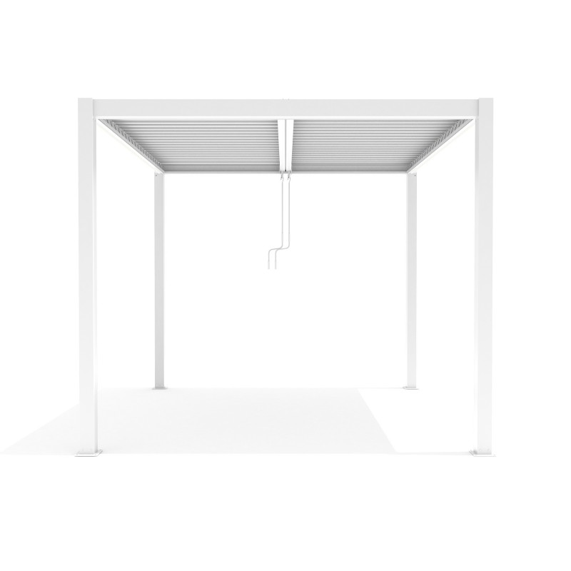 Pergola tarasowa, biała aluminiowa z otwieranym dachem - Kea I 3x4m Grindi - 2