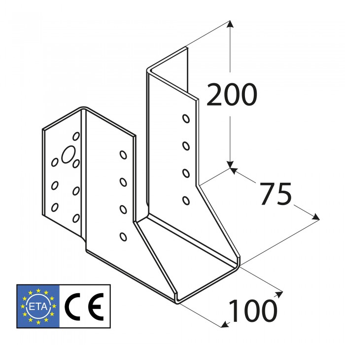 Wieszak belki – uchwyt belki drewnianej WB 3 - 10szt DMX - 8