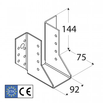 Wieszak belki – uchwyt belki drewnianej WB 3 - 10szt DMX - 18