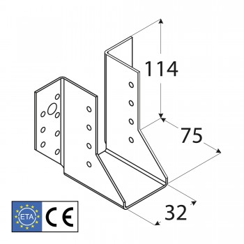 Wieszak belki – uchwyt belki drewnianej WB 4 - 10szt DMX - 12