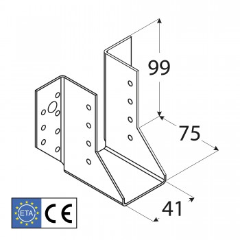 Wieszak belki – uchwyt belki drewnianej WB 4 - 10szt DMX - 20