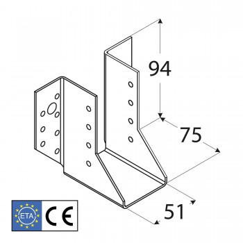 Wieszak belki – uchwyt belki drewnianej WB 5 - 10szt DMX - 18