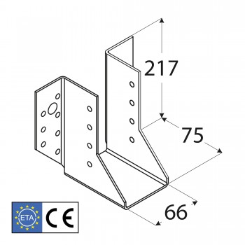 Wieszak belki – uchwyt belki drewnianej WB 5 - 10szt DMX - 20