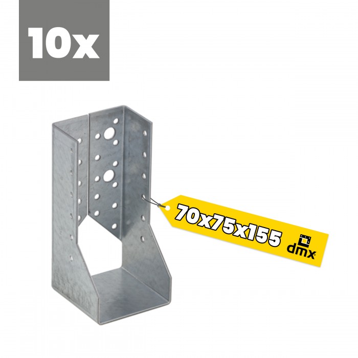 Wieszak belki zagięty – uchwyt belki drewnianej WBZ - 10szt DMX - 3