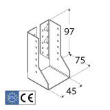 Wieszak belki zagięty – uchwyt belki drewnianej WBZ - 10szt DMX - 30