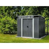 Domek narzędziowy metalowy 1,9 x 2,4 x 2,0 m szary - Domek ogrodowy Ribes I GRINDI IN THE GARDEN - 2