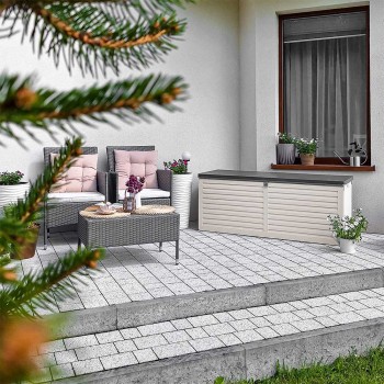 Skrzynia ogrodowa z siedziskiem - Larus 390 litrów