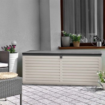 Skrzynia ogrodowa z siedziskiem - Larus 390 litrów