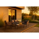 Zestaw mebli ogrodowych ciemny beż - Paga I GRINDI IN THE GARDEN - 2