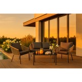 Zestaw mebli ogrodowych szary - Paga I GRINDI IN THE GARDEN - 2