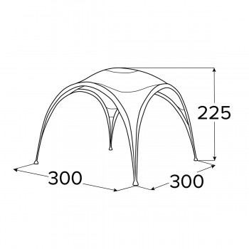 Namiot ogrodowy imprezowy PE 300x300cm pawilon - Kore I