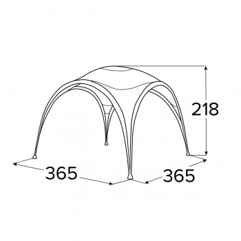 Namiot ogrodowy imprezowy PE 365x365cm pawilon - Kore II