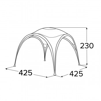 Namiot ogrodowy imprezowy PE 425x425cm pawilon - Kore III