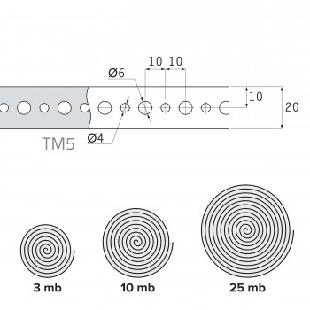 Taśma montażowa perforowana - TM 5 DMX - 7