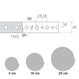 Taśma montażowa perforowana - TM 5 DMX - 7