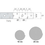 Taśma montażowa perforowana - TM 9 Domax - 5
