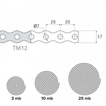 Taśma montażowa perforowana - TM 12 Domax - 7