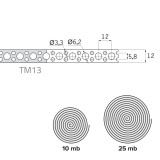Taśma montażowa perforowana - TM 13 Domax - 5
