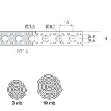 Taśma montażowa perforowana - TM 14 Domax - 5