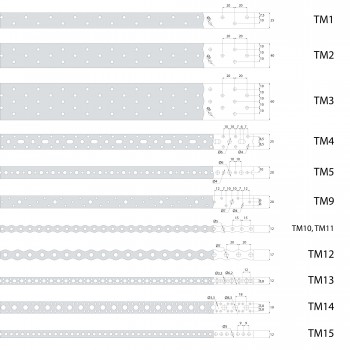 Taśma montażowa perforowana - TM 13 Domax - 10