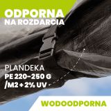 Namiot garażowy PE 300x600x274 szary - NG 2 GRINDI - 10