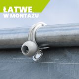 Namiot garażowy PE 300x600x274 szary - NG 2 GRINDI - 11