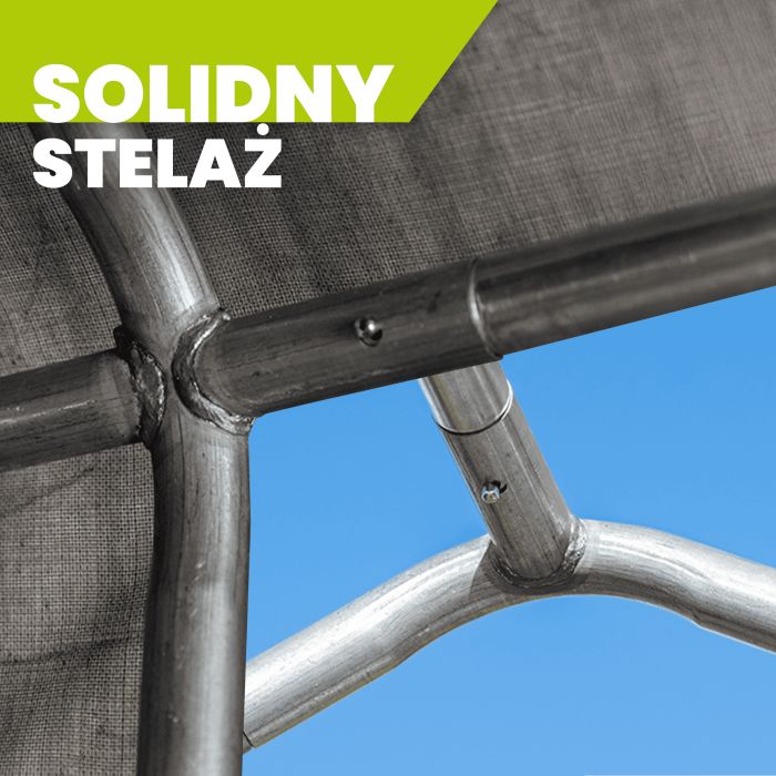 Namiot garażowy PE 300x600x274 szary - NG 2 GRINDI - 12