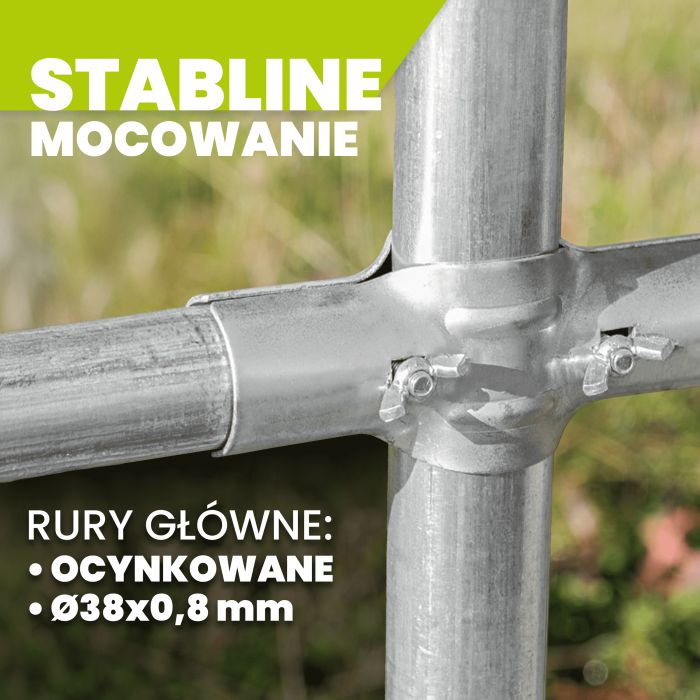 Namiot garażowy PE 300x600x274 szary - NG 2 GRINDI - 13