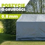 Namiot garażowy PE 300x600x274 szary - NG 2 GRINDI - 14