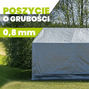 Namiot garażowy PE 400x800x305 szary - NG 5