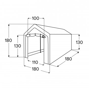 Namiot garażowy PE 180x180x180 na motor szary - NG 6
