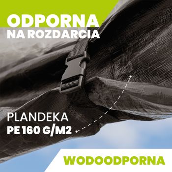 Namiot garażowy PE 180x180x180 na motor szary - NG 6