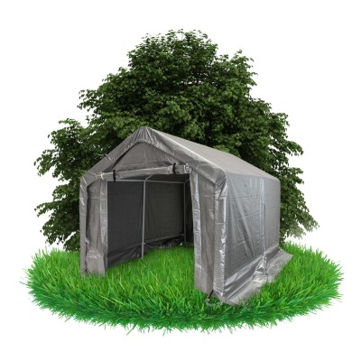 Namiot garażowy PE 230x360x230 szary - NG 8