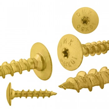 Wkręty ciesielskie do podstaw słupa 8 złote - CTO 8x50mm złote