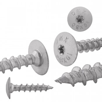 Wkręty ciesielskie do podstaw słupa 8 sztuk - CTO srebrne