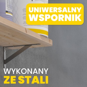 Wspornik do półki biały stalowy wzmacniany techniczny WSWP