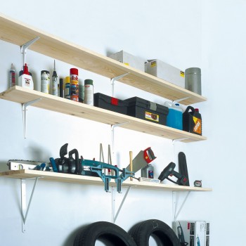 Wspornik do półki biały stalowy wzmacniany techniczny WSWP