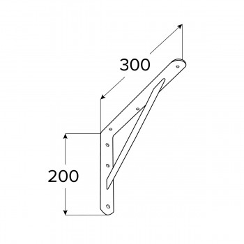 Wspornik do półki biały stalowy wzmacniany techniczny WSWP