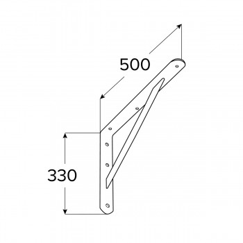Wspornik do półki biały stalowy wzmacniany techniczny WSWP