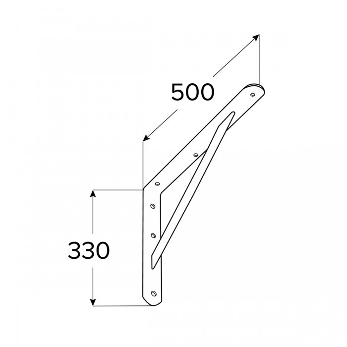 Wspornik do półki biały stalowy wzmacniany techniczny WSWP