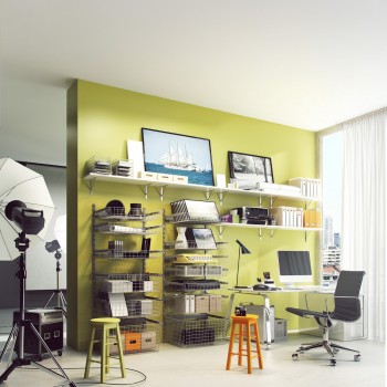 Wzmacniany stalowy wspornik do półki WSWP Biały 20mm