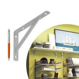 Wzmacniany stalowy wspornik do półki WSWP Srebrny 20mm