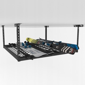 Półka garażowa sufitowa metalowa 60x120 - PGF 2 - czarna