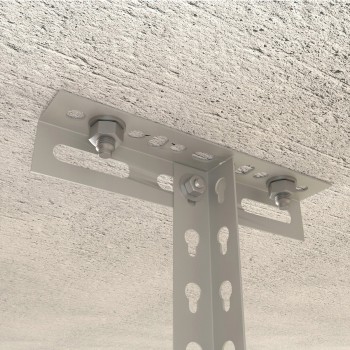 Półka garażowa sufitowa metalowa 122x122 - PGF 1 - biała