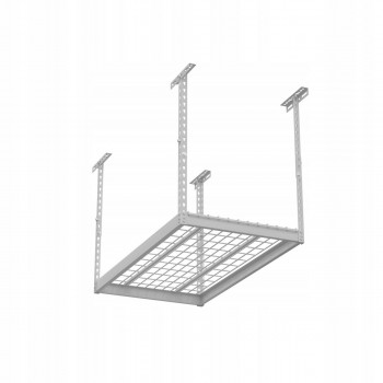 Półka garażowa sufitowa metalowa 60x120 - PGF 2 - biała